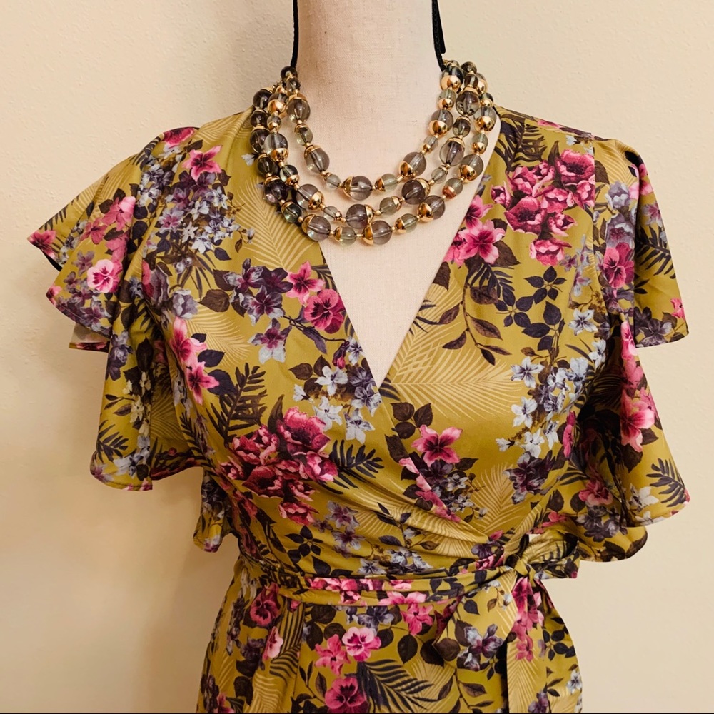 Floral Maxi Wrap Dress